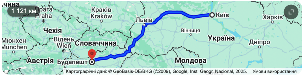 Таксі Київ Будапешт