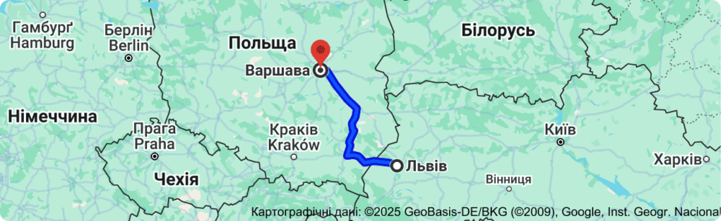 Таксі Львів Варшава
