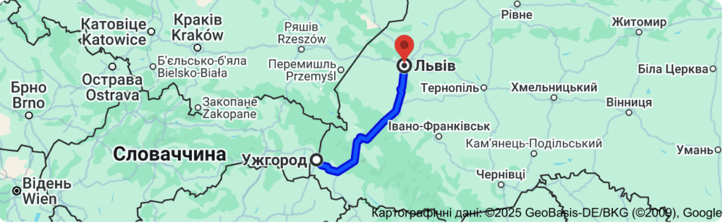 Такси Ужгород Львов