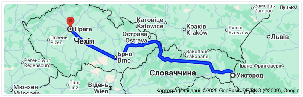 Ужгород – Прага